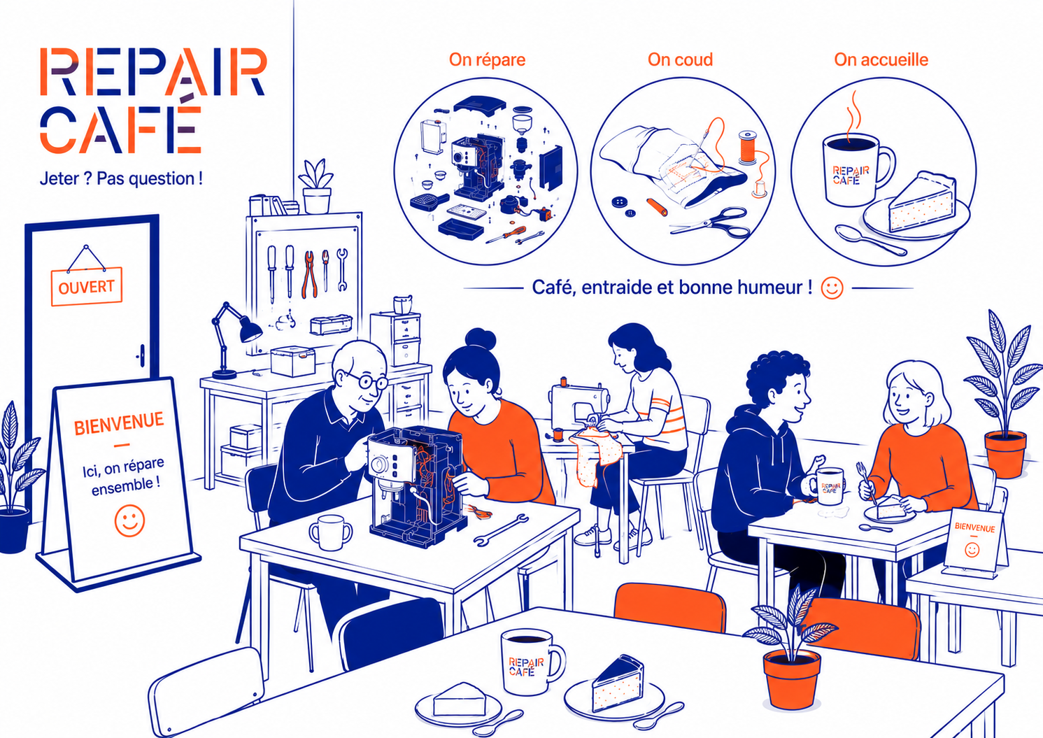 Atelier de réparation participatif et bénévole à Chevry-Cossigny